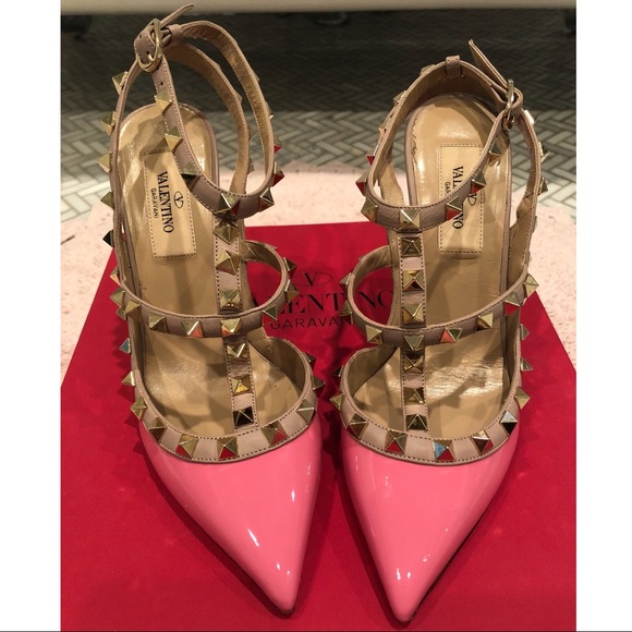 Valentino Garavani Shoes - Valentino Rockstud Patent Pump Ninphea/Poudr